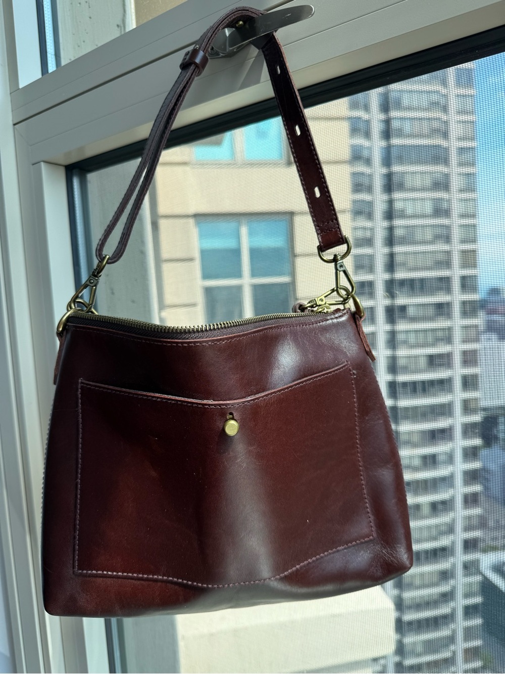 NWT. Madewell Brown Leather Crossbody/Shoulder Bag